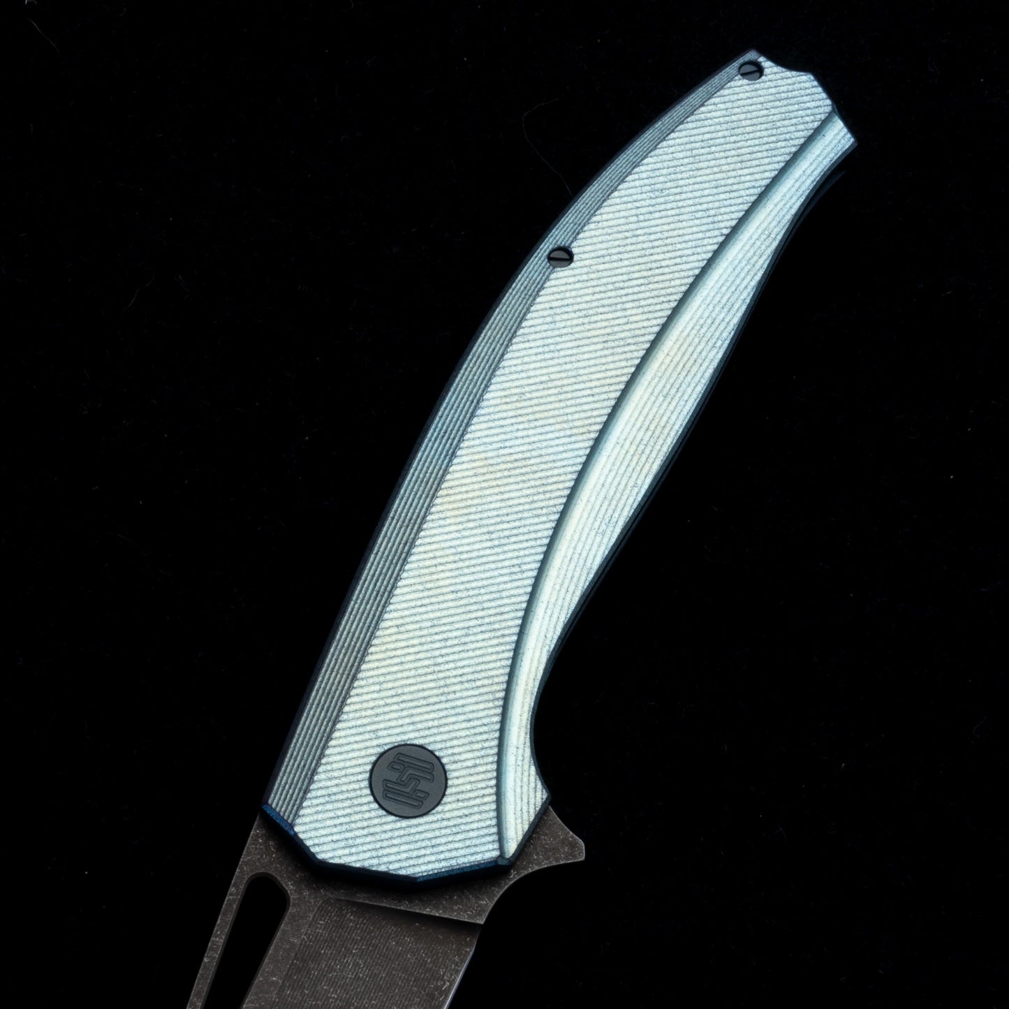 Handle in 2 tone blue stonewash.